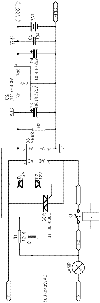 一种基于墙壁开关的单线取电电路的制作方法