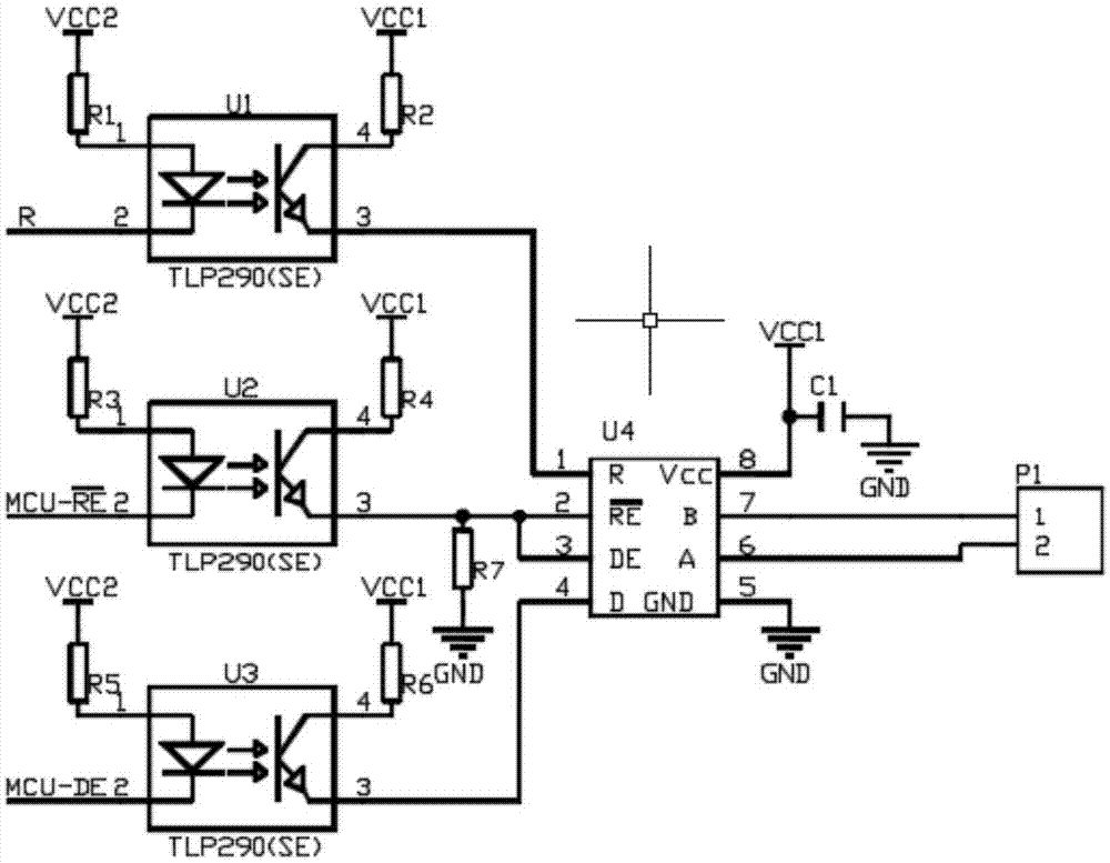 一种基于变压器的RS485总线通讯电路的制作方法