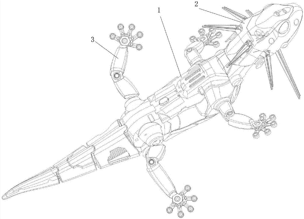 一种改进四肢驱动机构的玩具蜥蜴的制作方法