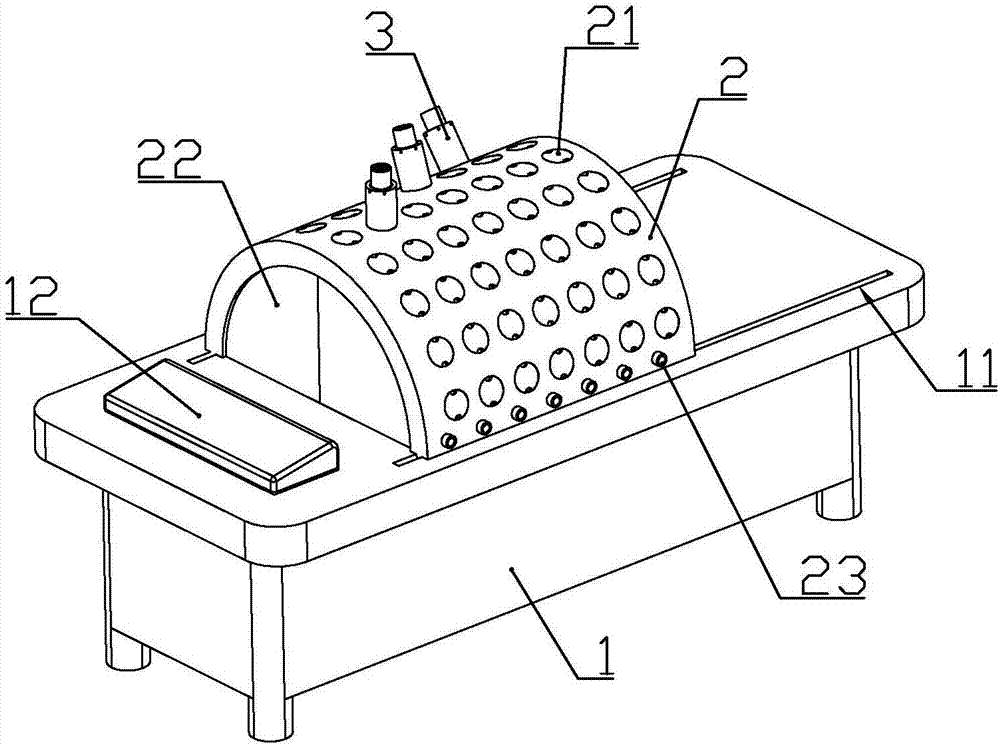 一种自动排烟式艾灸床的制作方法