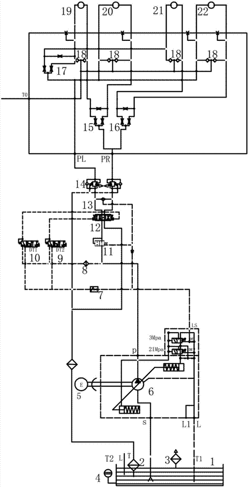 四轮激光整平机四轮驱动控制装置的制作方法