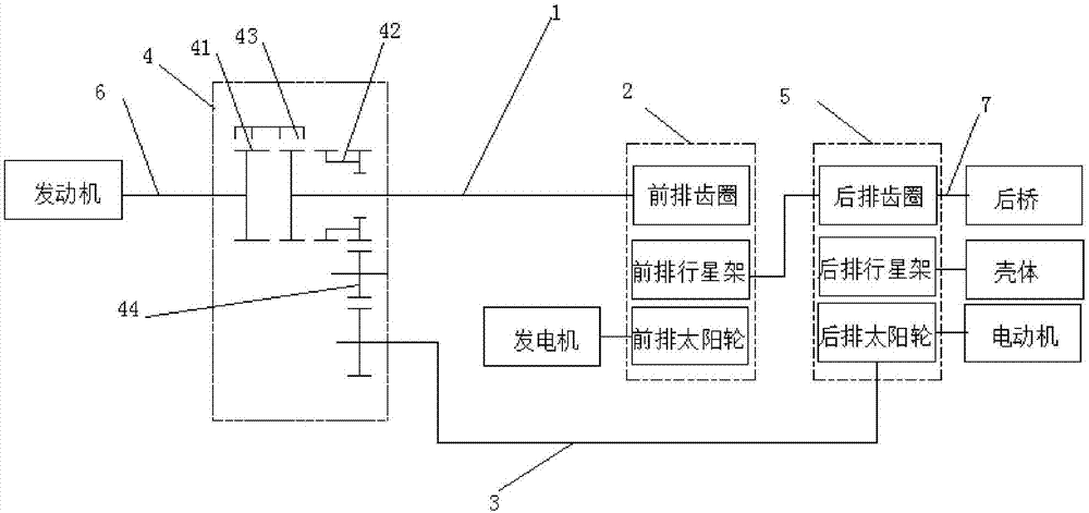 一种带跛行回家模块的混合动力总成的制作方法