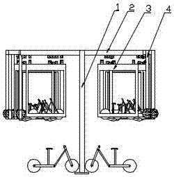 一种悬挂式双层自行车停放装置的制作方法