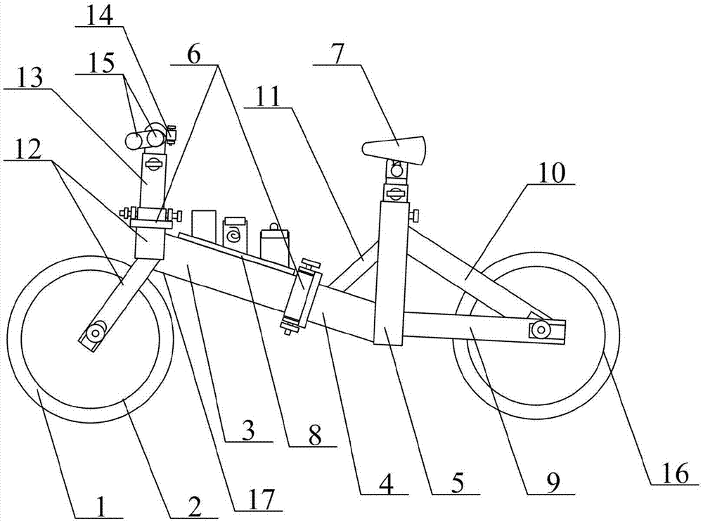 一种改进型折叠电动自行车的制作方法