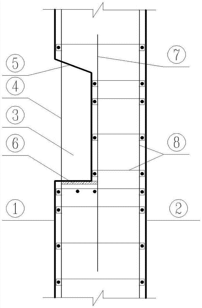 一种围护墙逆作顶板处节点结构的制作方法