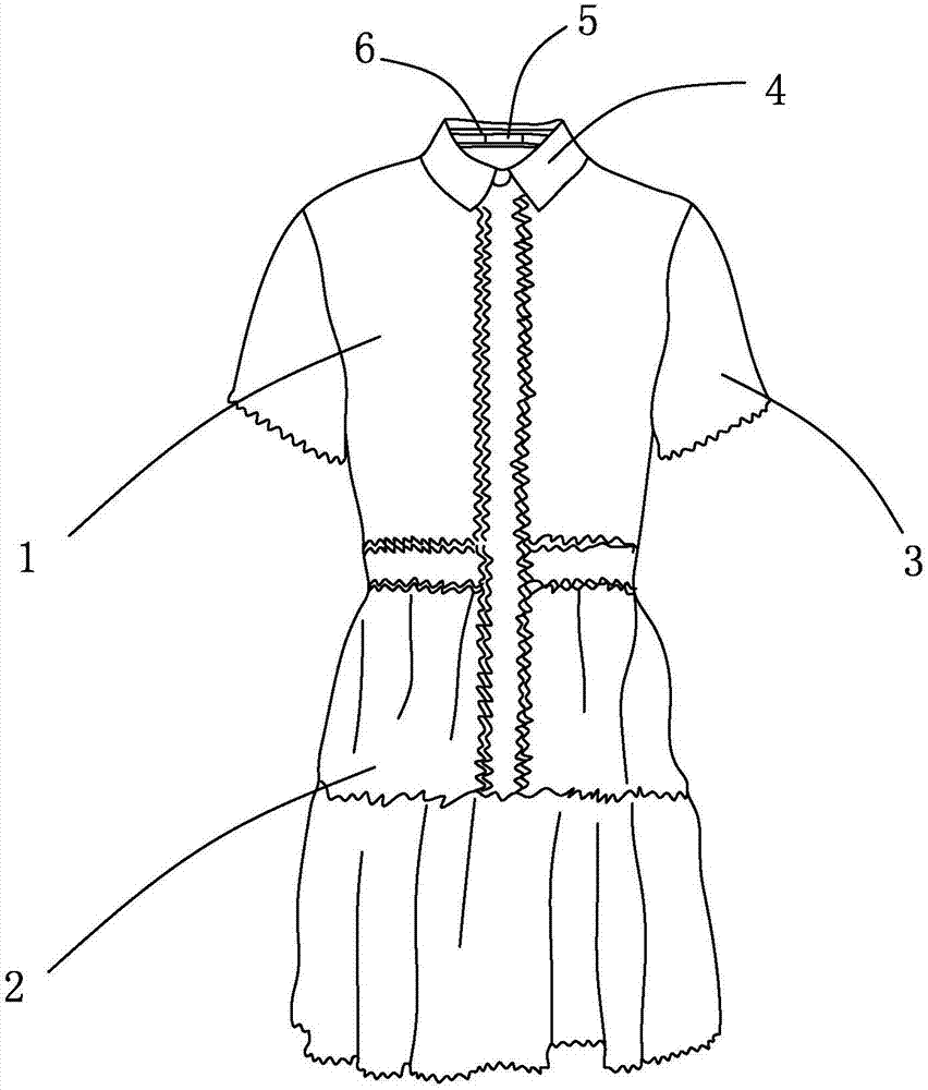 一种女士休闲连衣裙的制作方法