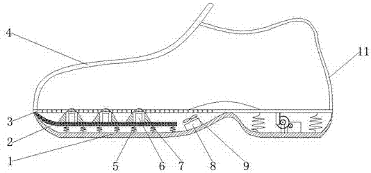 一种按摩运动鞋的制作方法