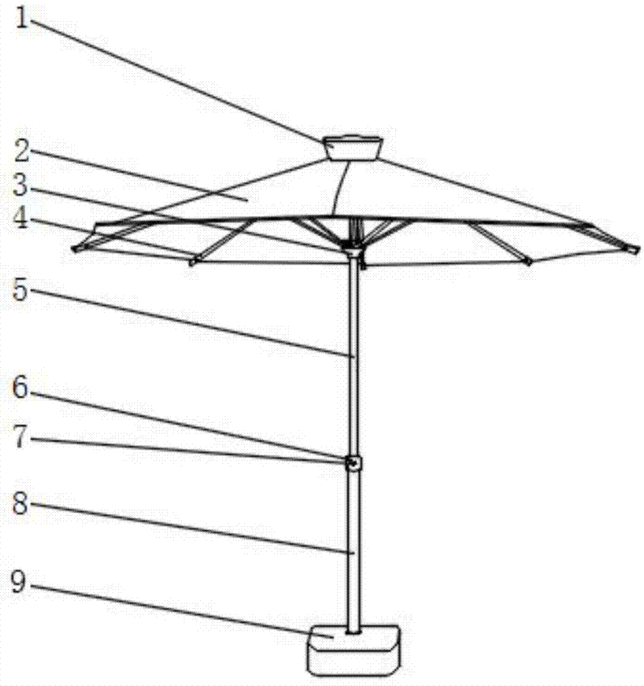 一种推拉式户外雨伞的制作方法