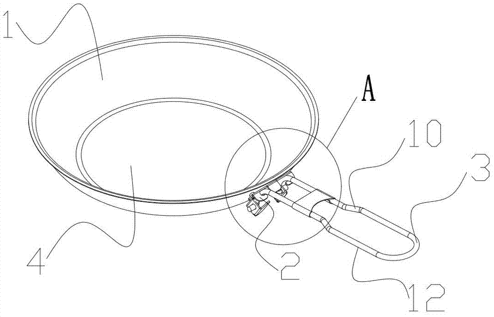 一种手柄可折叠的平底锅的制作方法