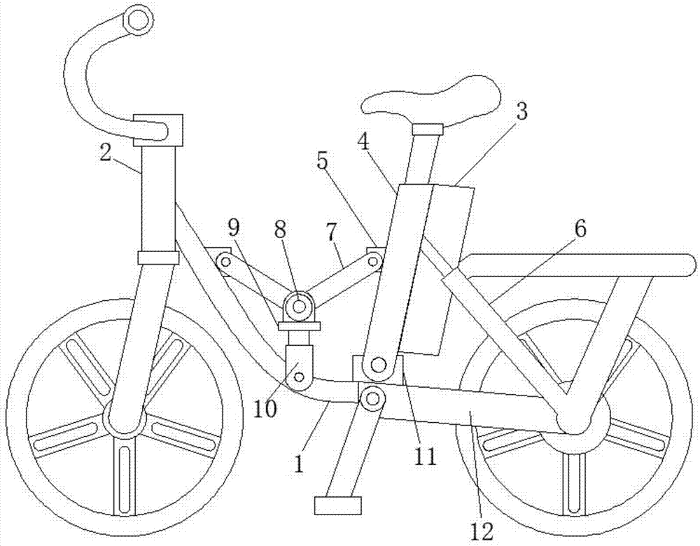 一种新型减震电动自行车车架的制作方法