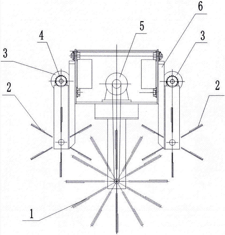 发酵床翻耙机的三头翻耙机构的制作方法