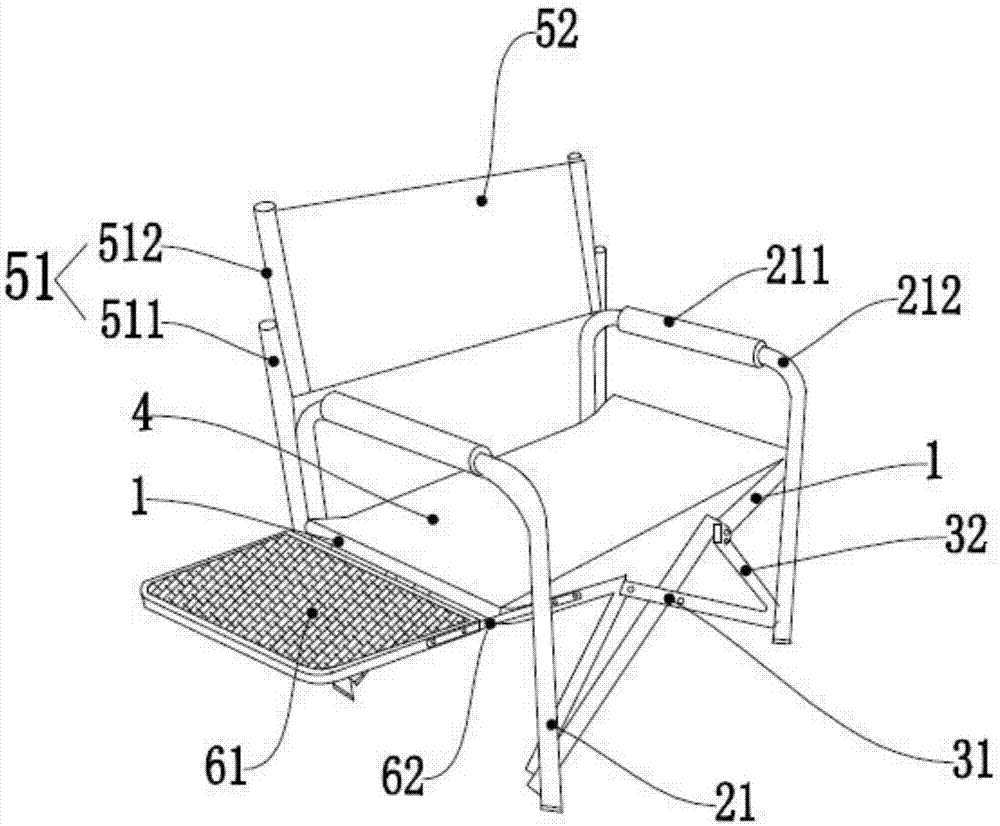 一种设有自动展开桌板的折叠椅的制作方法