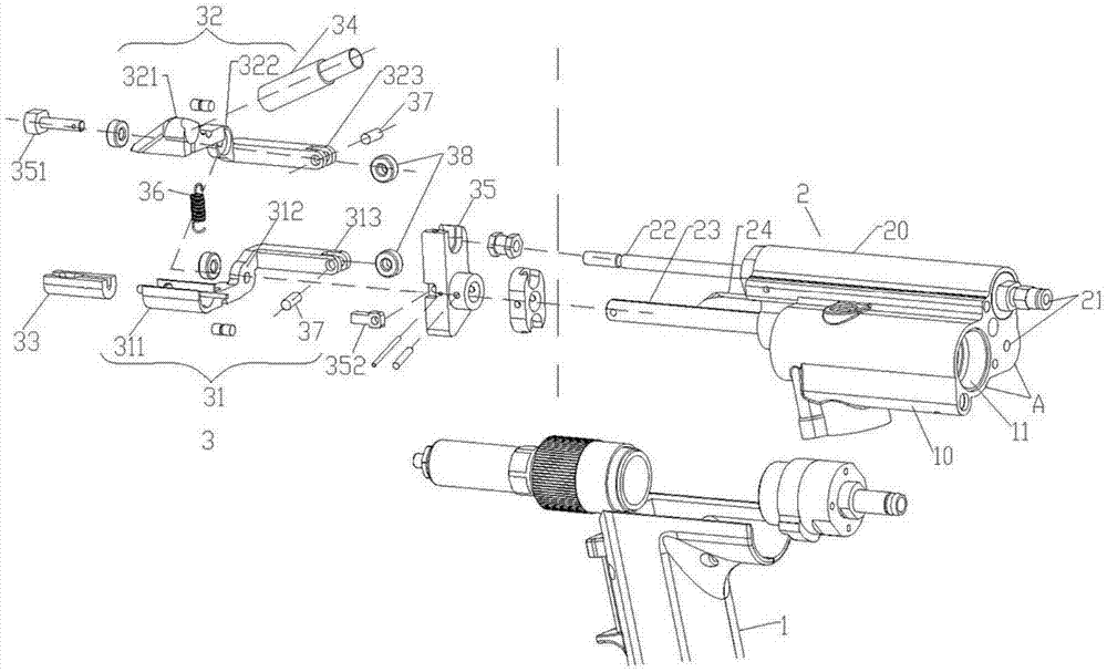 一种集成送钉装钉机构的拉铆枪的制作方法