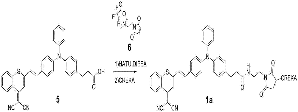 含4-二氰基甲基苯并吡喃单元的近红外荧光染料及其制备方法和应用与流程