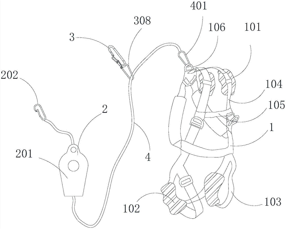 一种攀爬防坠落安全装置的制作方法