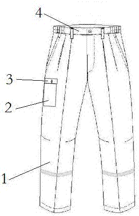 一种口袋型自收纳的工装裤子的制作方法