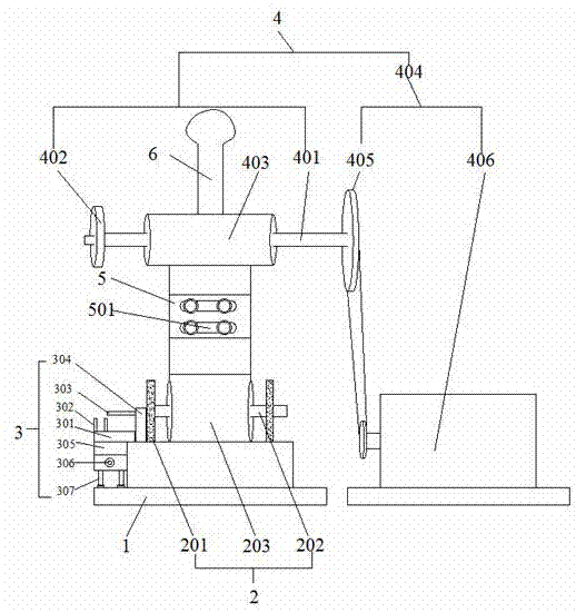 一种新式压轮式磨夹具装置的制作方法