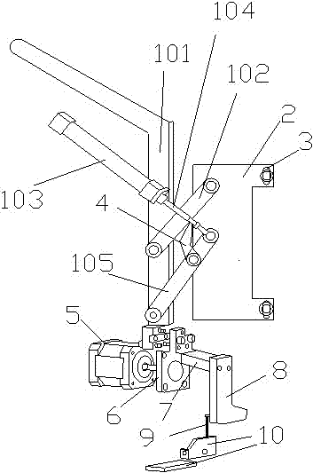 电脑金片绣的机头结构的制作方法