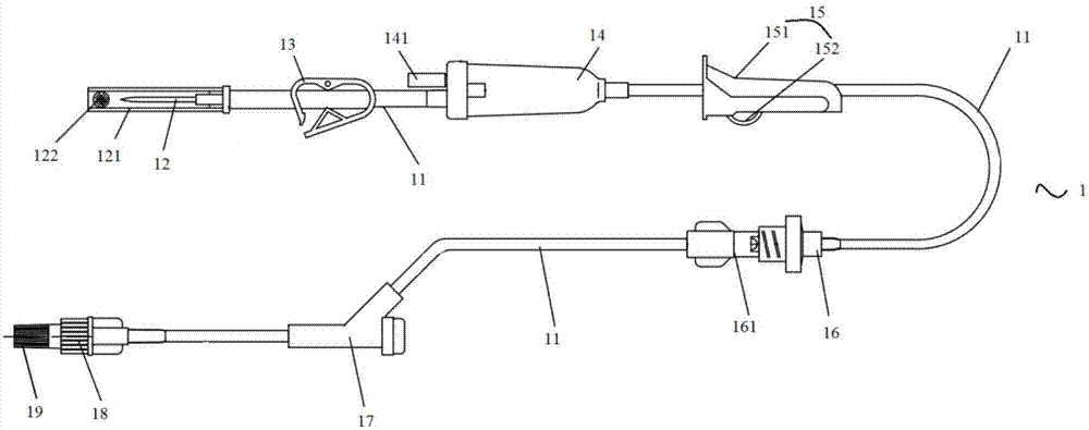 自动止液加长型输液器的制作方法