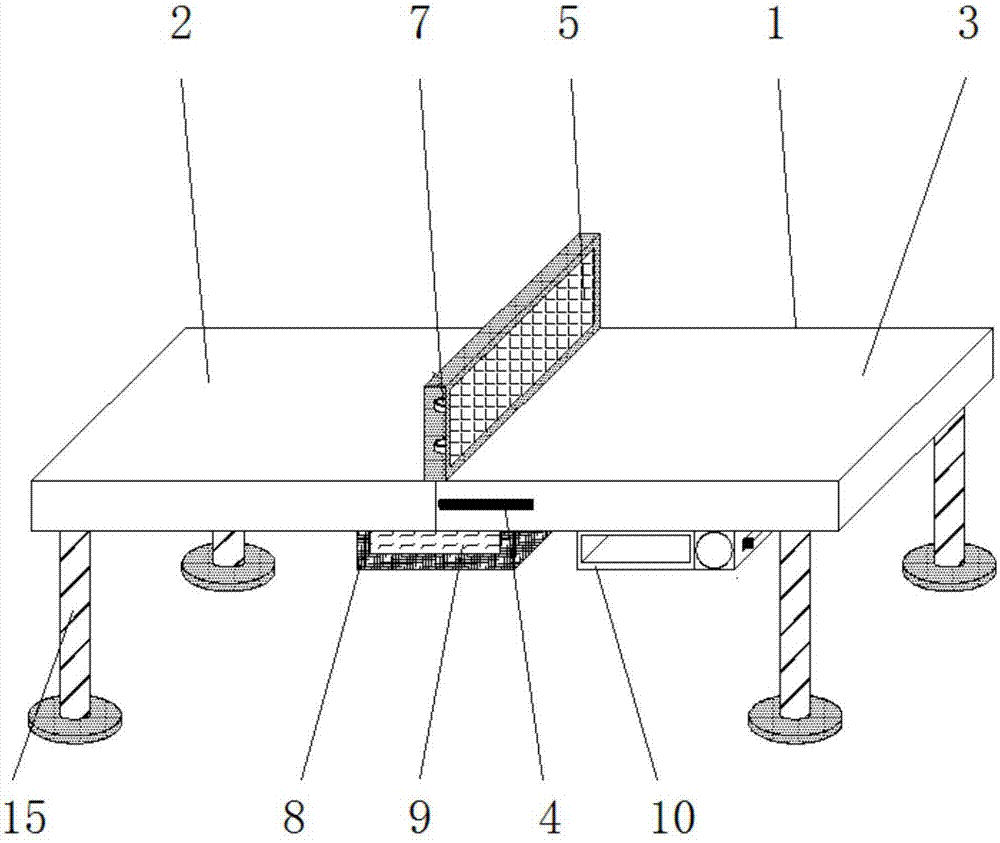 一种体育教学用乒乓球桌的制作方法