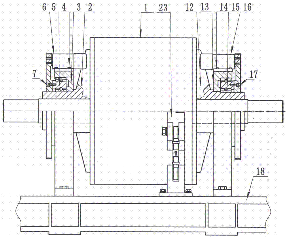 底盘测功机主轴支撑装置的制作方法