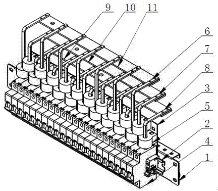 一种智能交流列头柜输出分路铜排及电流互感器安装结构的制作方法