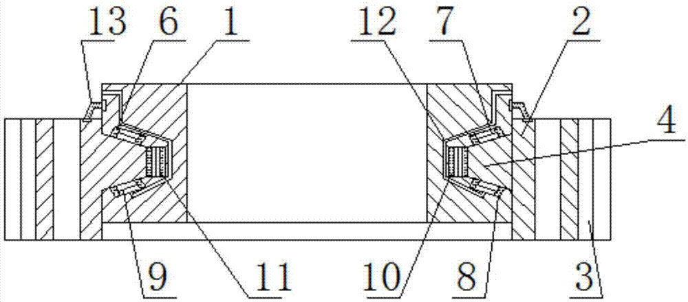 一种内圈外齿式三排滚柱回转支承的制作方法