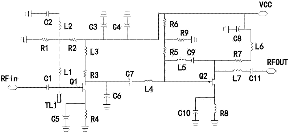 1-2GHz宽带低噪声放大器的制作方法