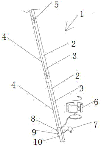 一种LED应急性可充电户外帐篷骨架的制作方法