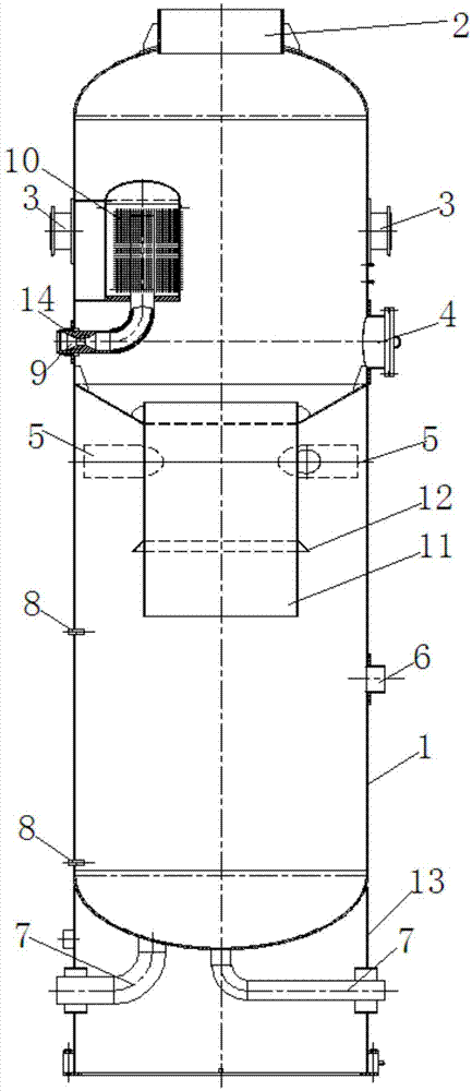立式一体式锅炉启动疏水扩容器的制作方法