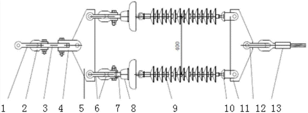单导线双联耐张复合绝缘子的制作方法