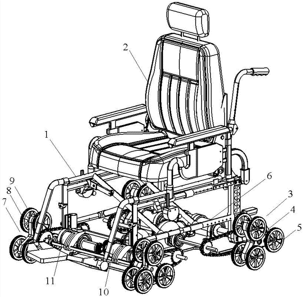 一种新型的可攀爬楼梯的轮椅的制作方法