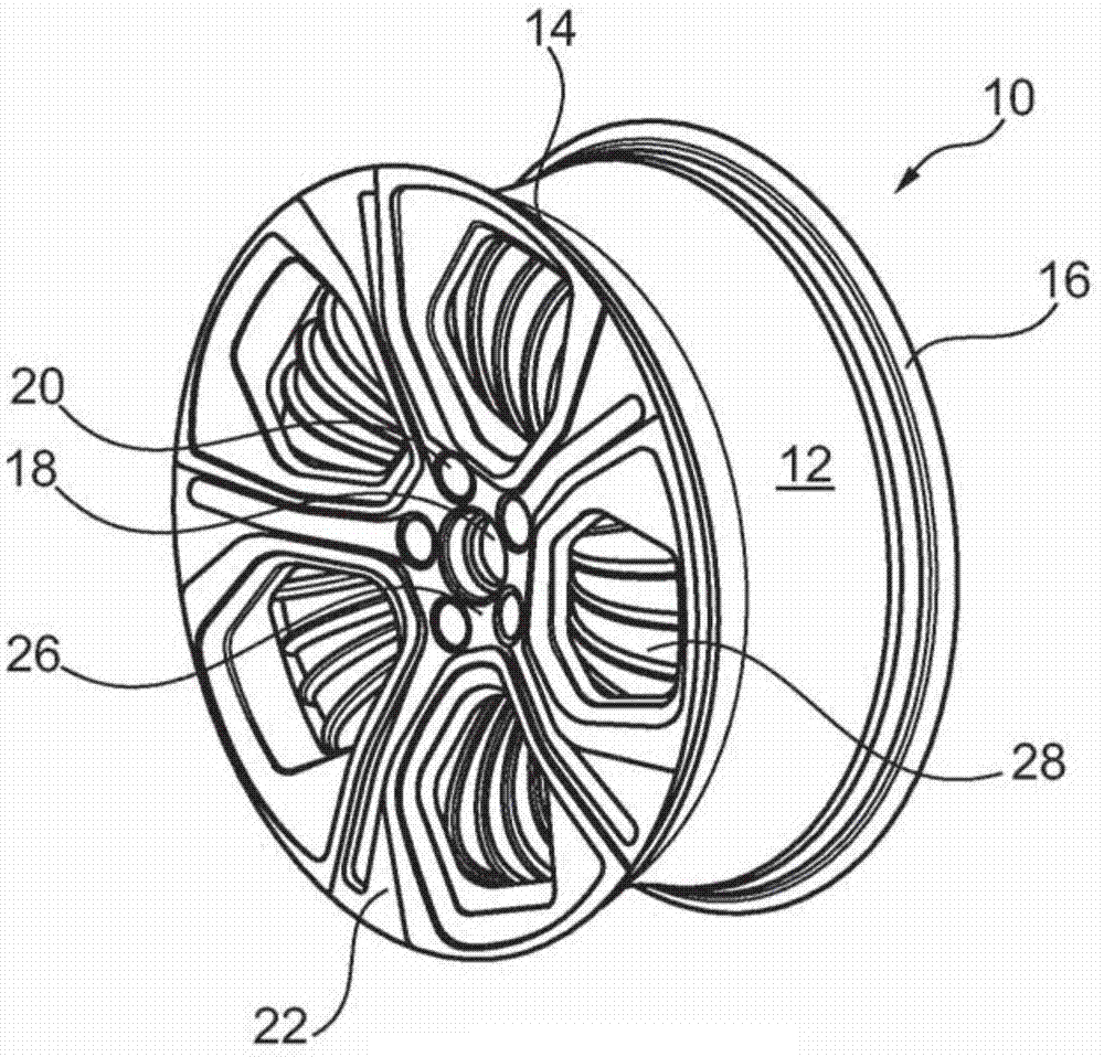 配设有轮毂马达的车轮的混合式轮辋的制作方法
