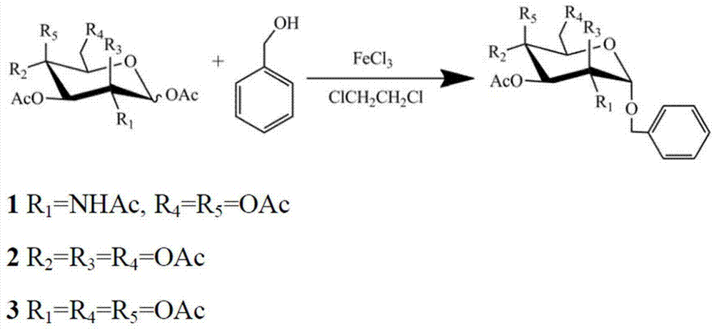 一步合成全乙酰基-α-O-苄基糖的方法与流程