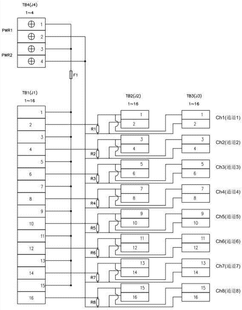 通道模拟量输入冗余端子板的制作方法