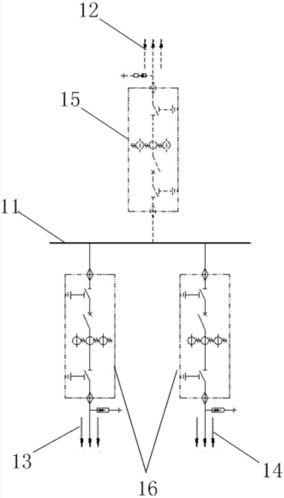 双母线与单母线混合接线高压配电装置的制作方法