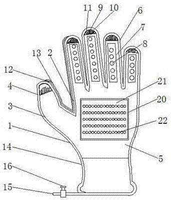 一种虎口加强的耐磨防护手套的制作方法