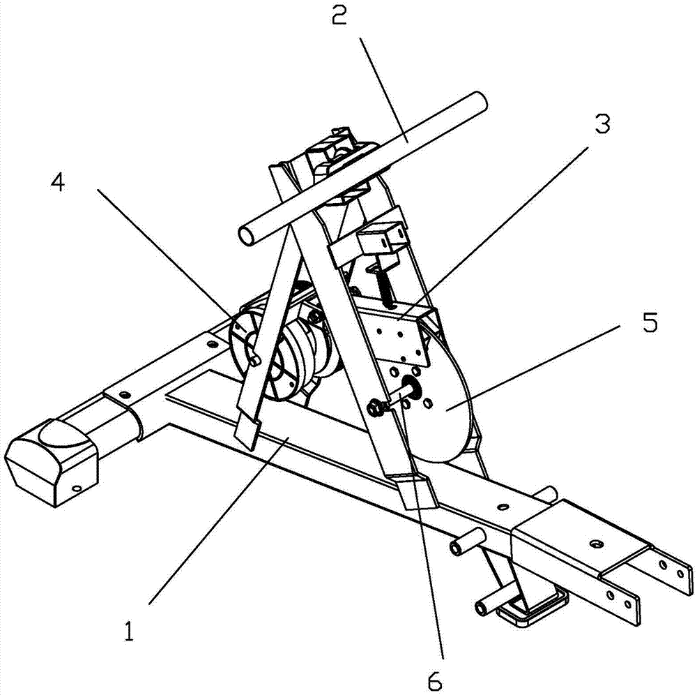 一种带磁控阻力轮结构的划船器的制作方法