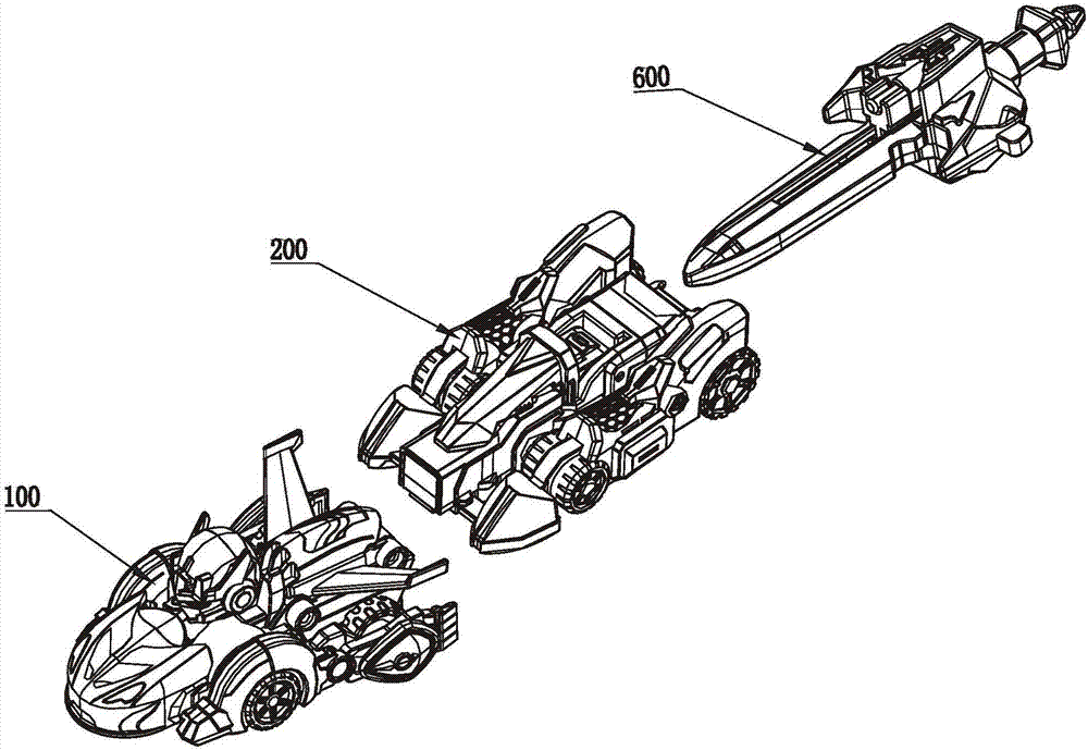 一种半自动组合变形机器人玩具车的制作方法