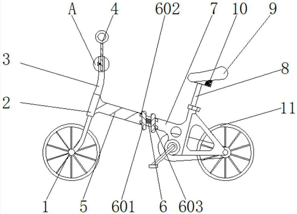 一种新型折叠自行车的制作方法