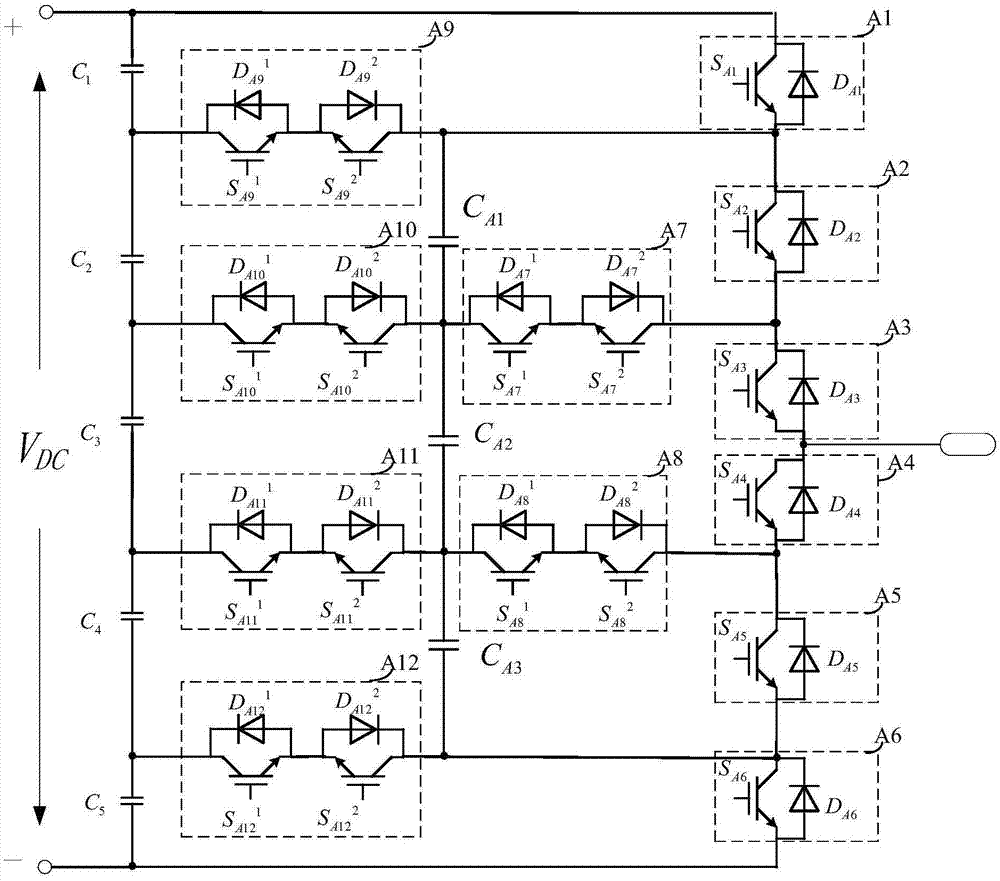 一种用于电力变换系统的六电平电路拓扑结构的制作方法