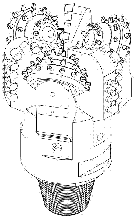 分体式牙轮与PDC的复合钻头的制作方法