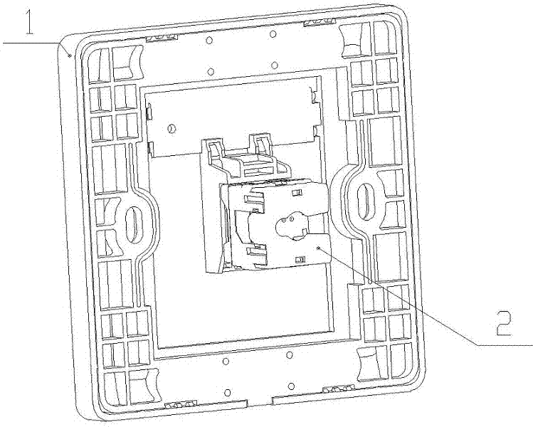 一种RJ45插座模块与面板扣合的内置式卡钩结构的制作方法