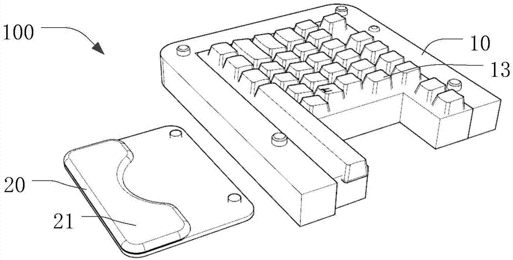 具有掌托结构的单手操作键盘的制作方法