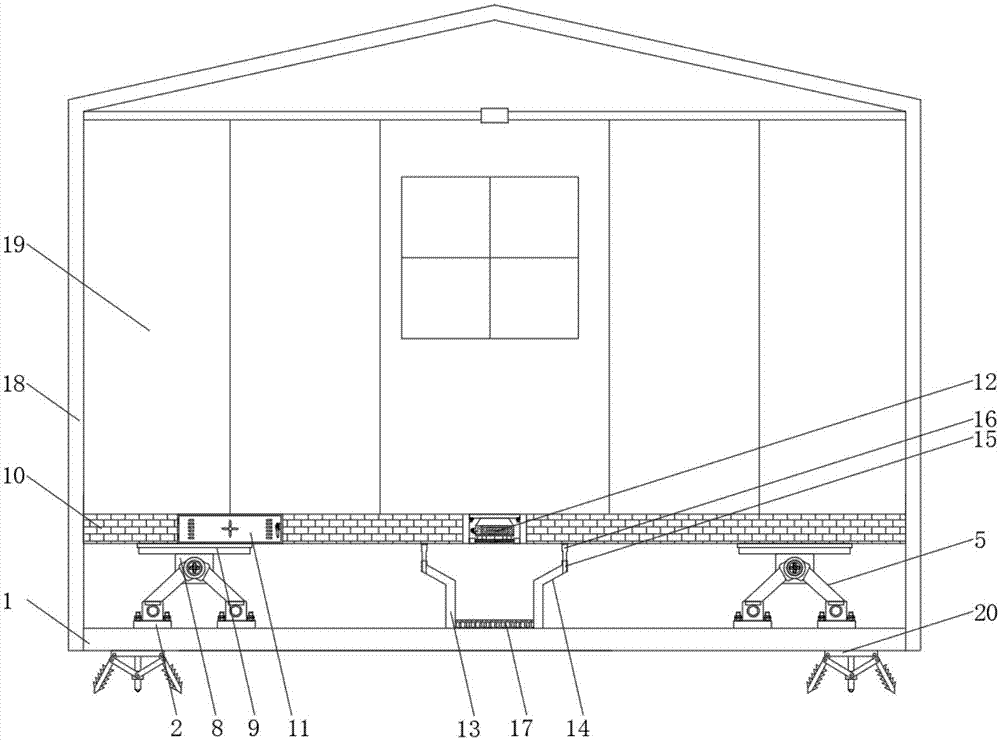 一种具有排水系统的活动房的制作方法