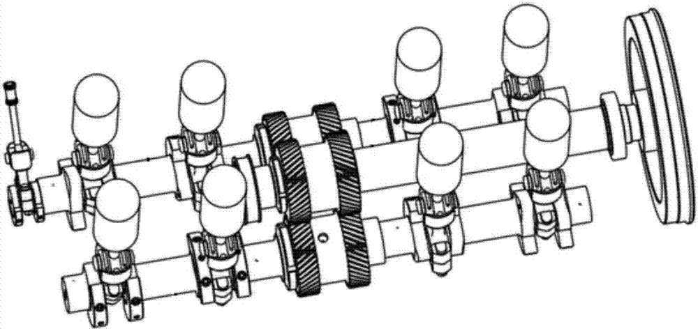 多缸斯特林发动机传动系统的制作方法
