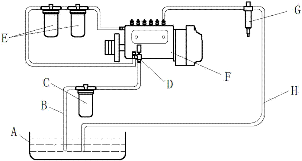一种柴油机燃油低压管路防流空装置的制作方法