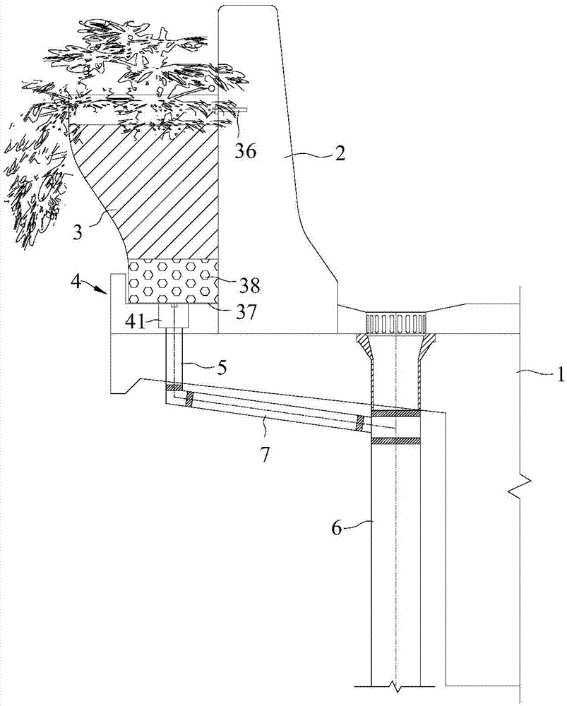 一种新建桥梁上预制玻璃钢花槽及其排水系统的制作方法