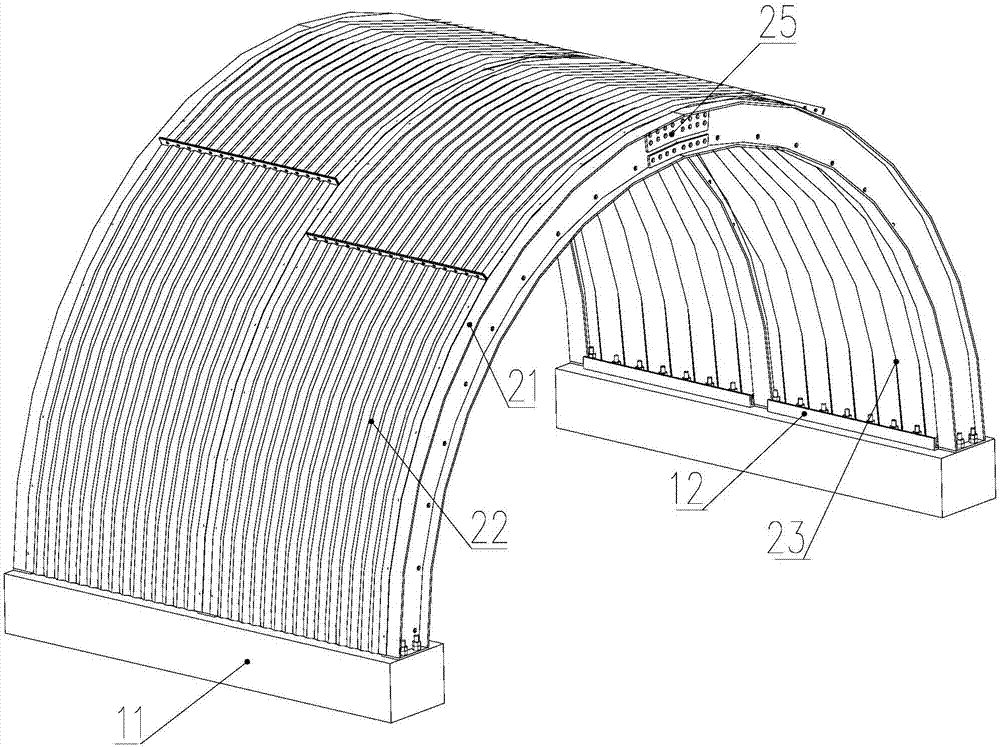 一种加强型波纹板拼装拱涵结构的制作方法