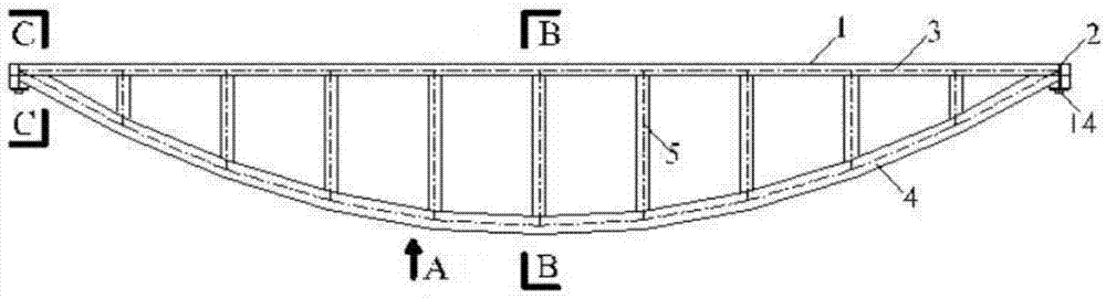 一种弓弦桁架式平面闸门的制作方法